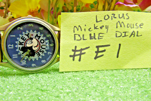 Lorus blue dial - gold, tone